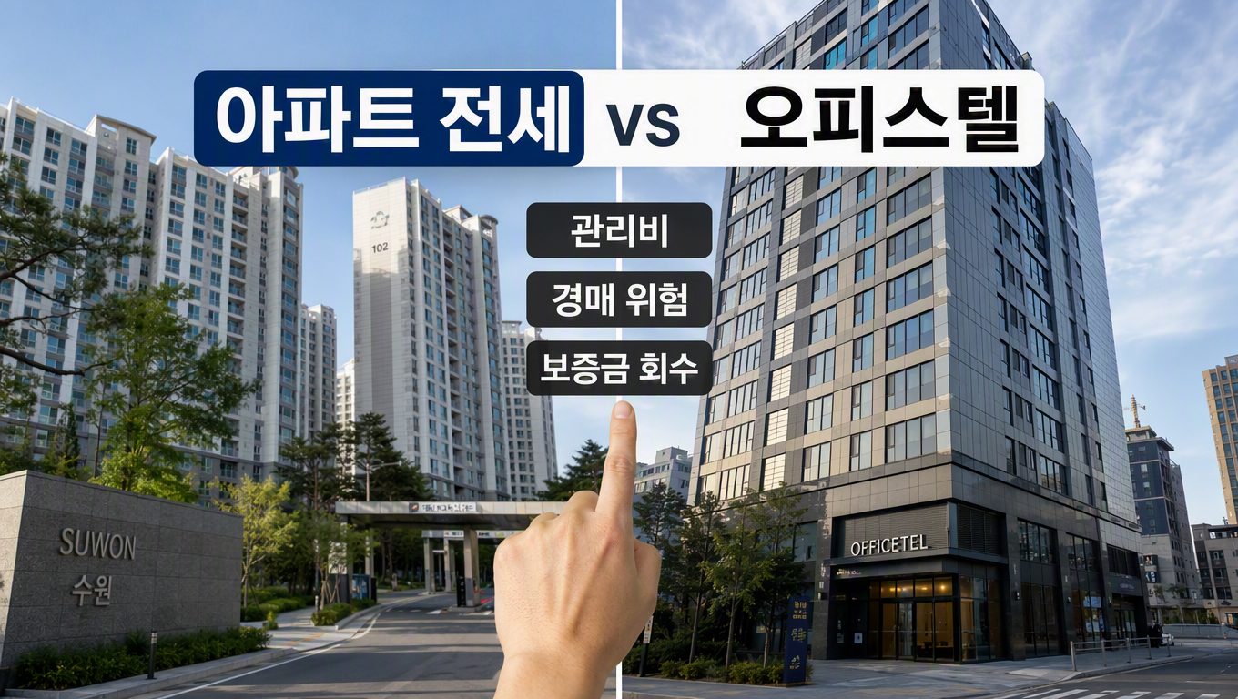 수원 전세 아파트와 오피스텔의 실질 비용과 안전 문제